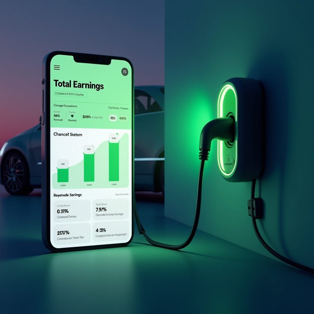 Innovative EV Charger Earnings Breakdown in Modern Aesthetic