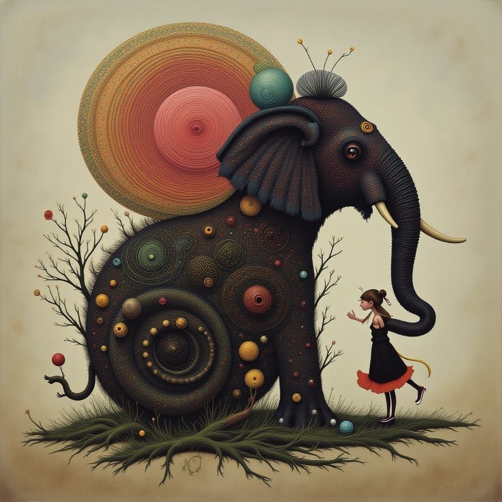 AI Generated Image of Pink Elephants