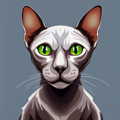 Stunning Dark-Skinned Cat with Heterochromia