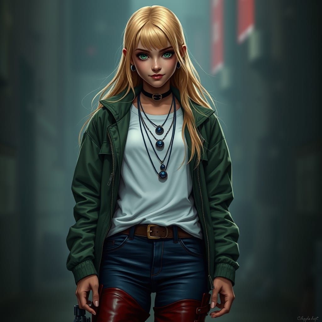 Cocky Teen Gangster in Hyperrealistic Cinematic Style