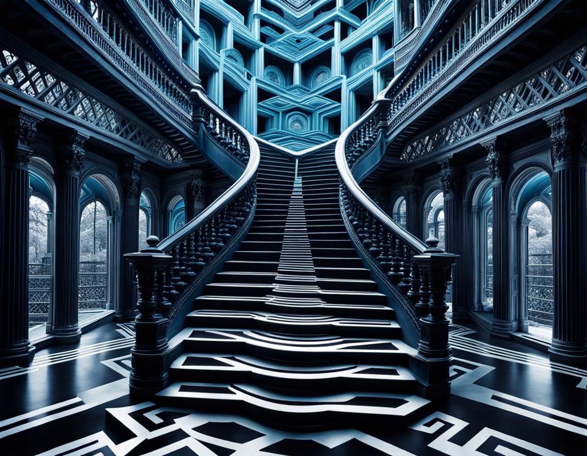 Impossible Stairs: Optical Illusion in Photorealistic Fantas...