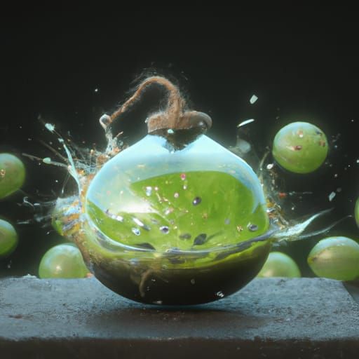 Exploding Gooseberry in Slow Motion: Digital Matte Painting