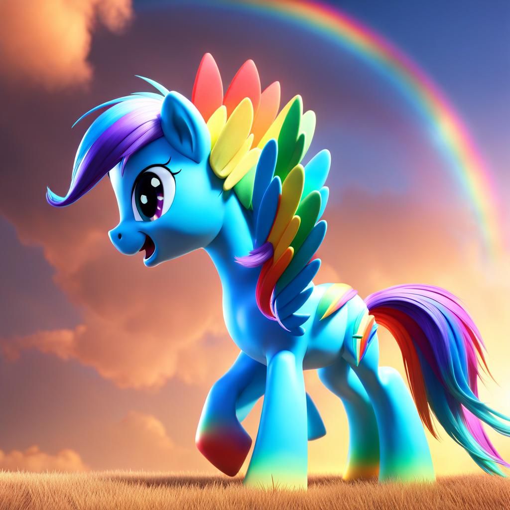 Rainbow Dash in Abstract Mystical Render