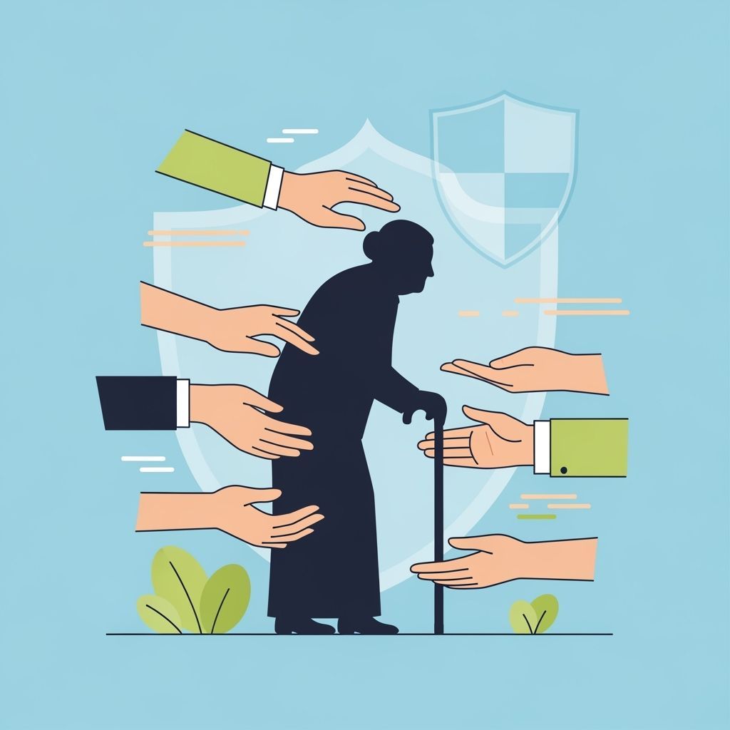 Trustworthy Elderly Care App Icon in Flat Design