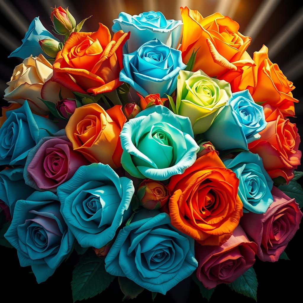 Diverse Roses Reshaping Reality: A Digital Matte Painting