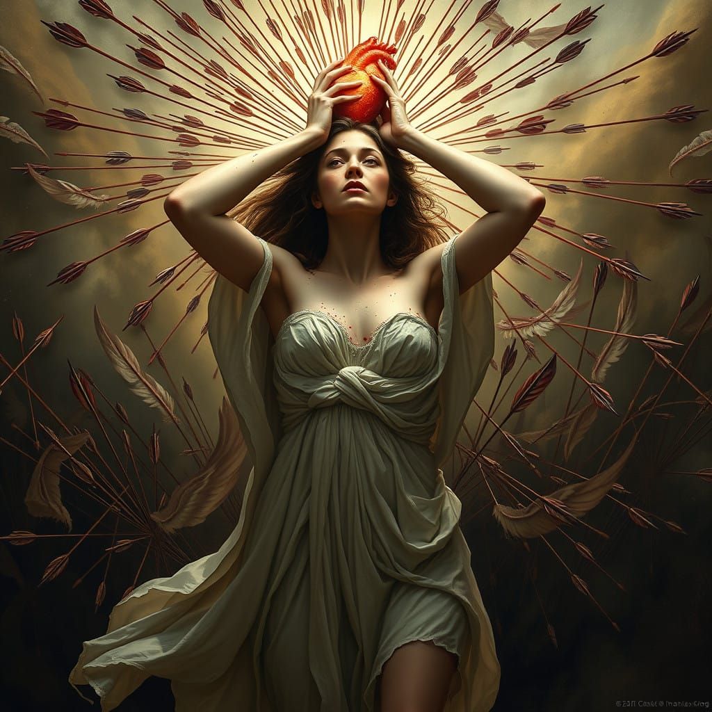 Ethereal Italian Goddess Suffers Heart Piercing