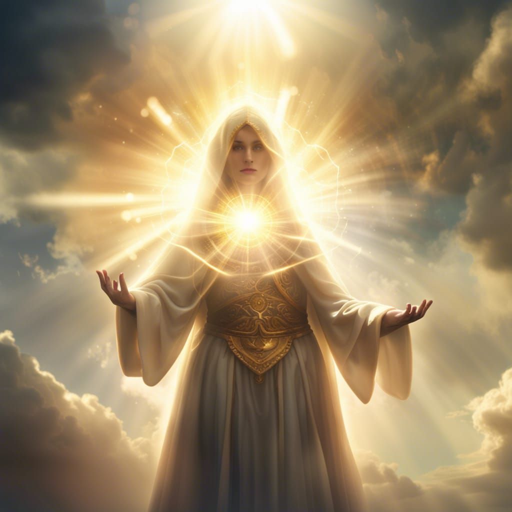 Radiant Magical Servitor in Divine Light