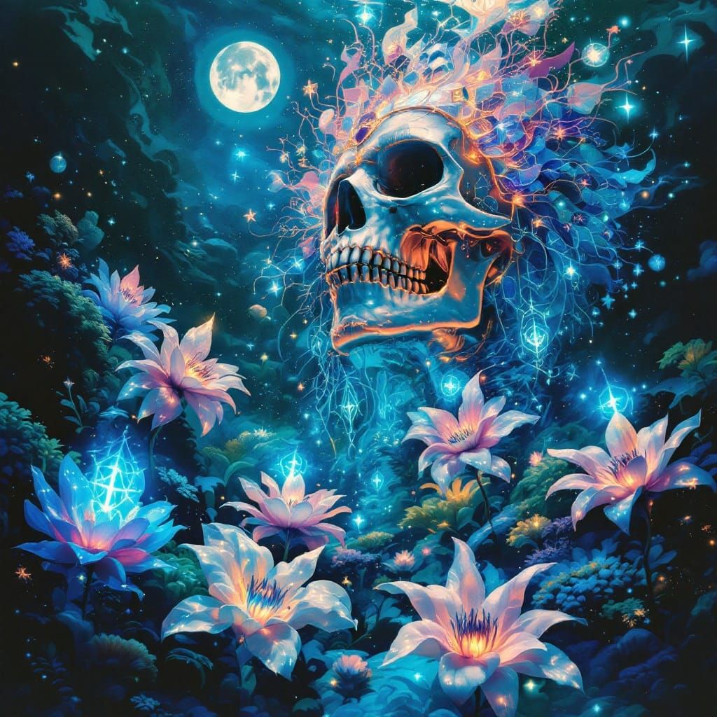 Surreal Oceanic Vision Reveals Glowing Sacred Geometry Garde...