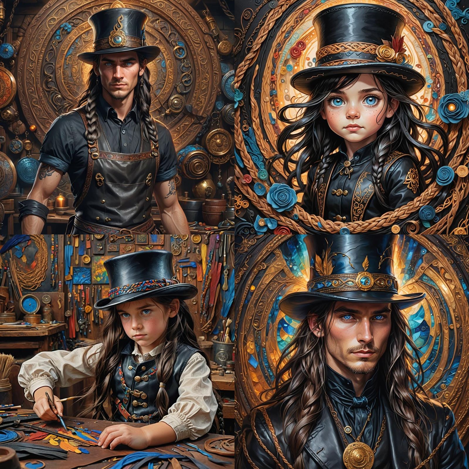 Leather Crafter in Colorful Fantasy Concept Art