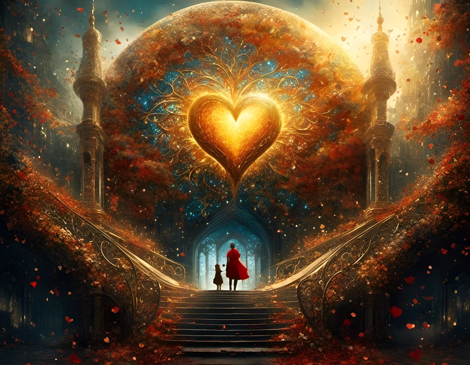 Stained Glass Diablo Warrior in Gothic Style