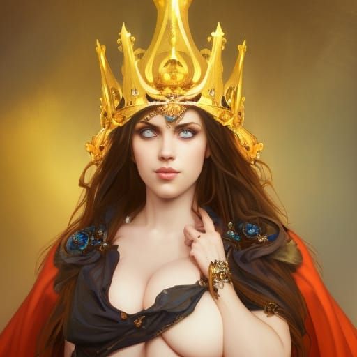 Beautiful Prom Queen Portrait in Hyperdetailed Style