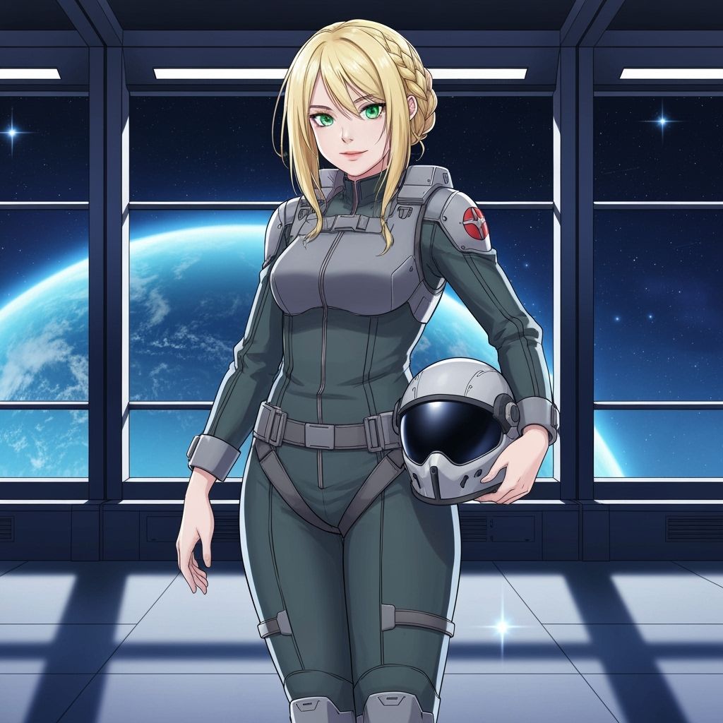 Anime Elle Fanning in Starfighter Suit