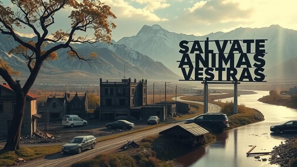 Post-Apocalyptic City Ruins in Haunting Light