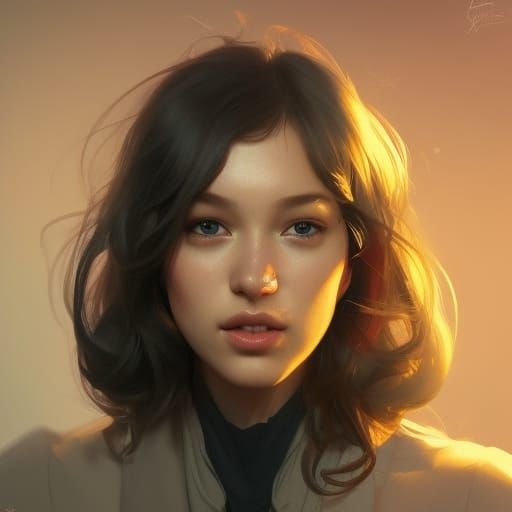 Hyperdetailed Girl Portrait in Striking Lighting