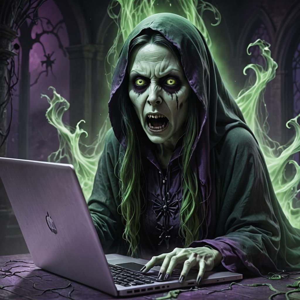 Ghost Emerges From Laptop in Ultrarealistic 3D