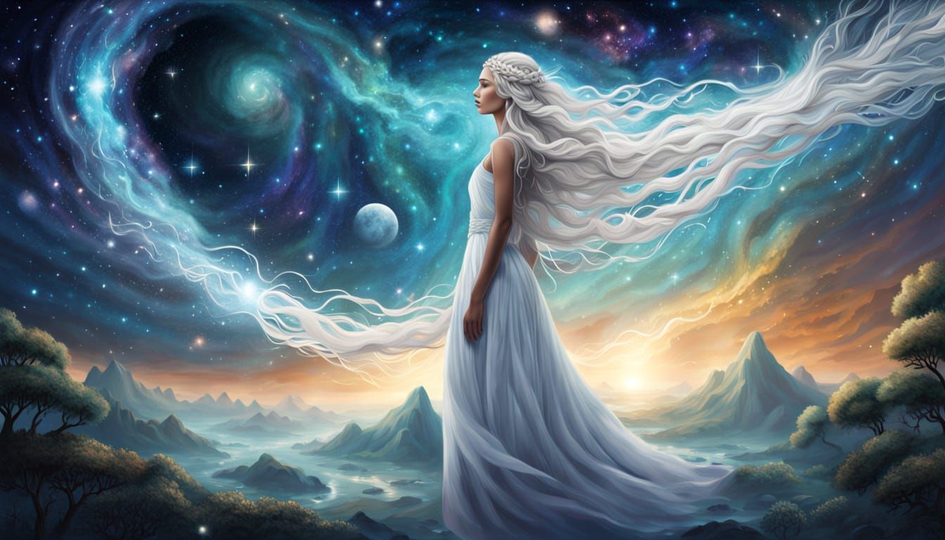 Ethereal Mother Earth Goddess in Digital Painting