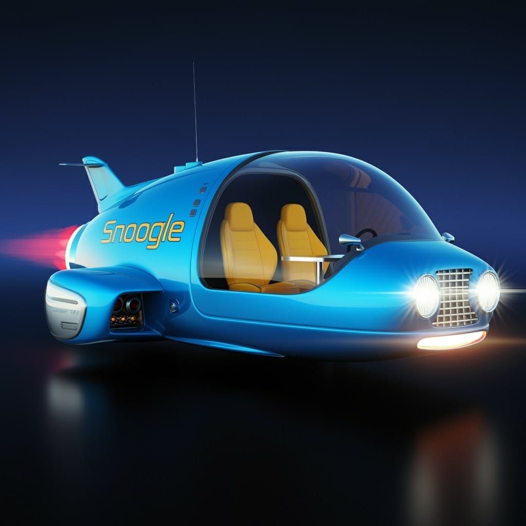 Futuristic Vehicle with Dome in High-Tech Style
