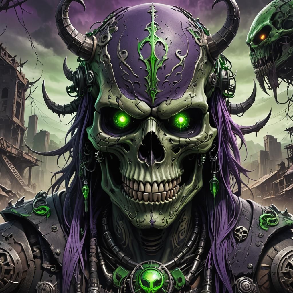 Gothic Skull Logo for Impoisoned in Heavy Metal Style