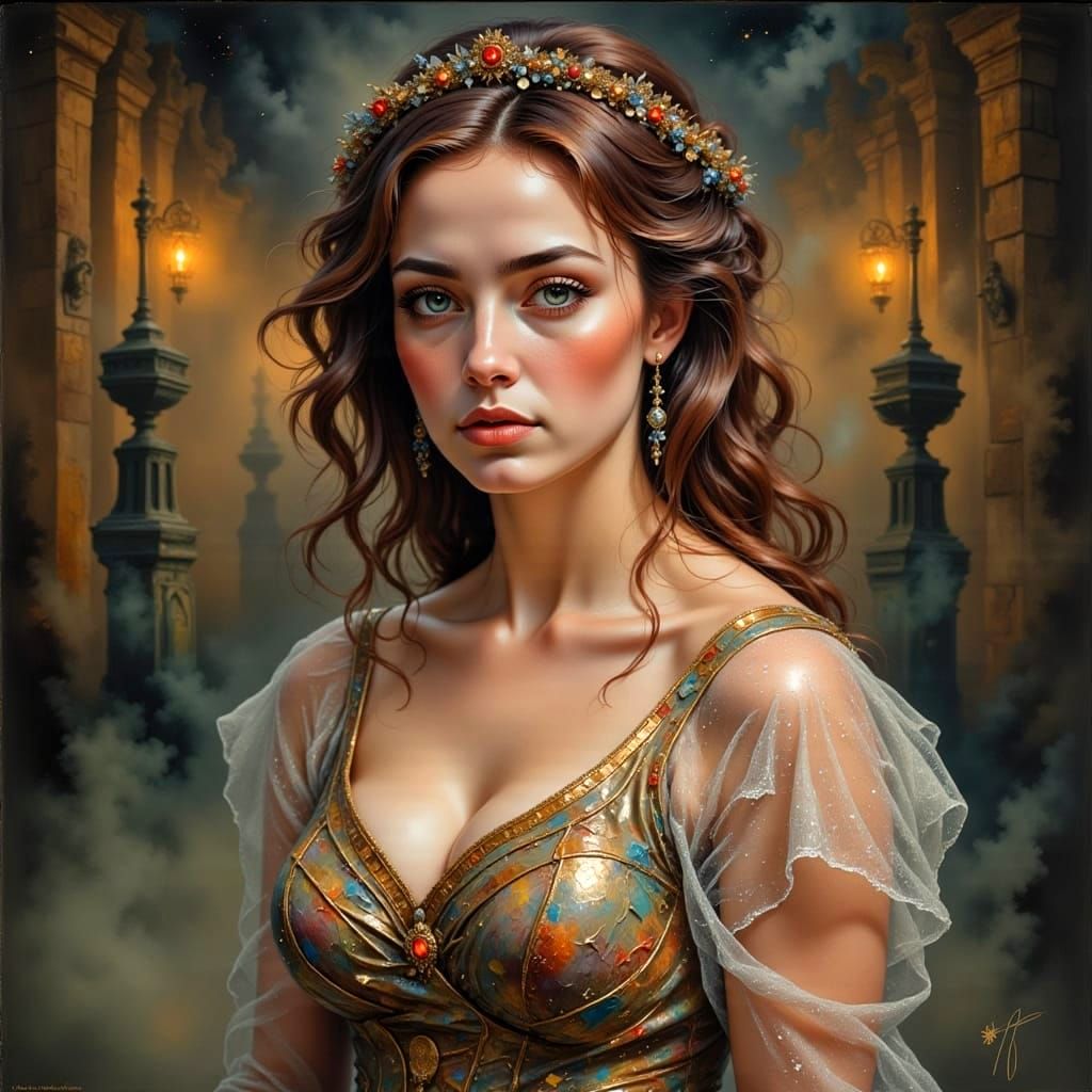 Intriguing Portrait of Beauty and Suspense