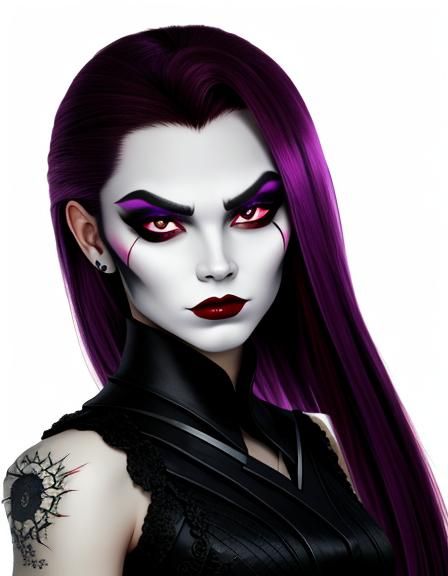 Beautiful and Evil Woman Portrait