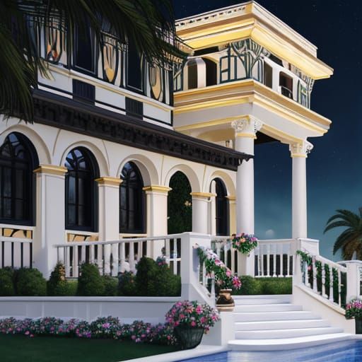 Edwardian Villa with Shooting Star Garden, Cinematic