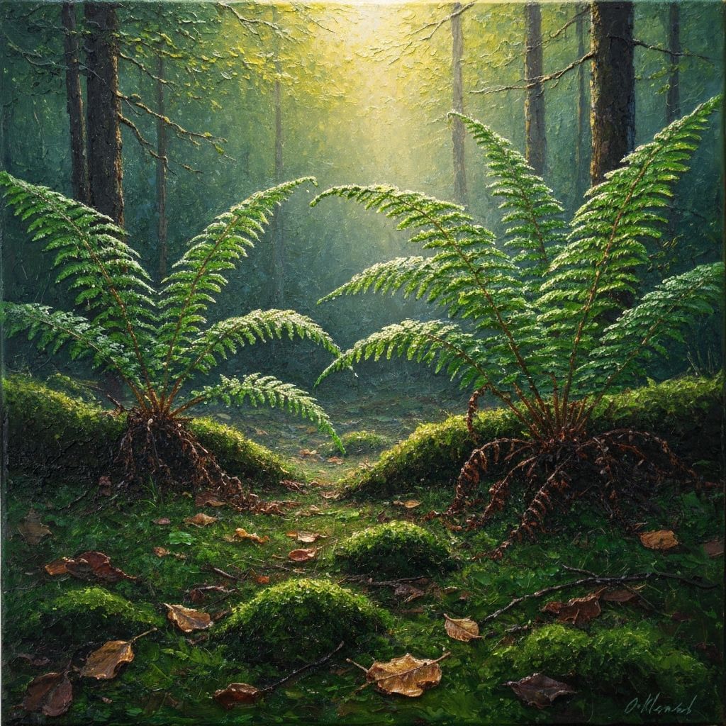 Ferns in the forest