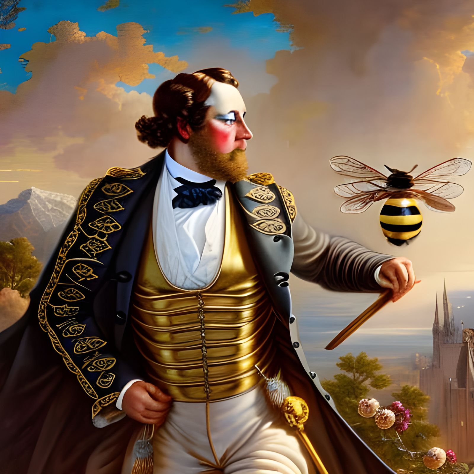 Brigham Young as Bee in Rococo Style