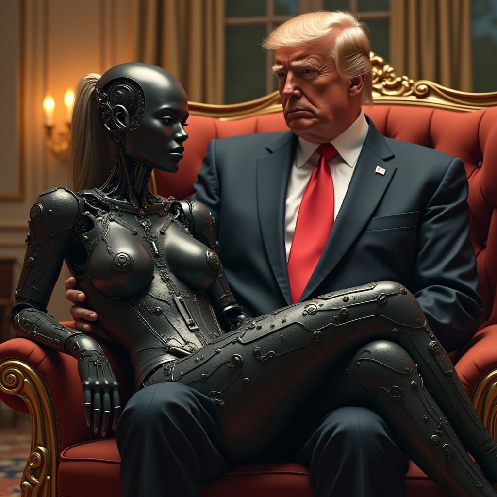 Cyberpunk Siren Trumps with Biden