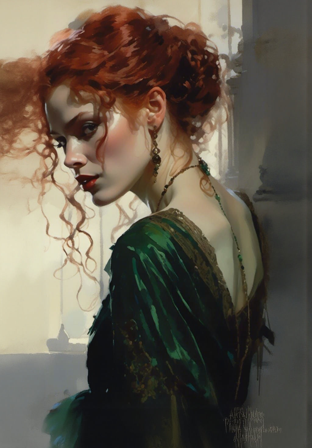 Bride of Dracula: Elena in Velvet Gown