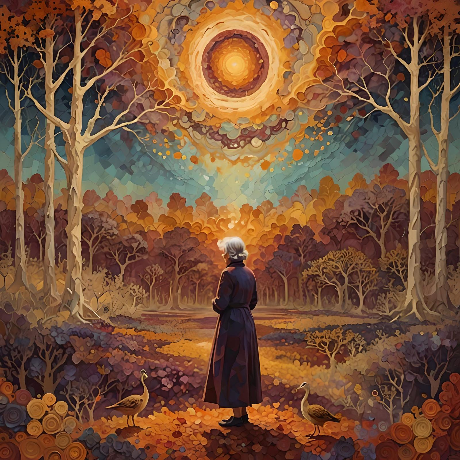 Fantastical Spacecore Portrait of Older Woman