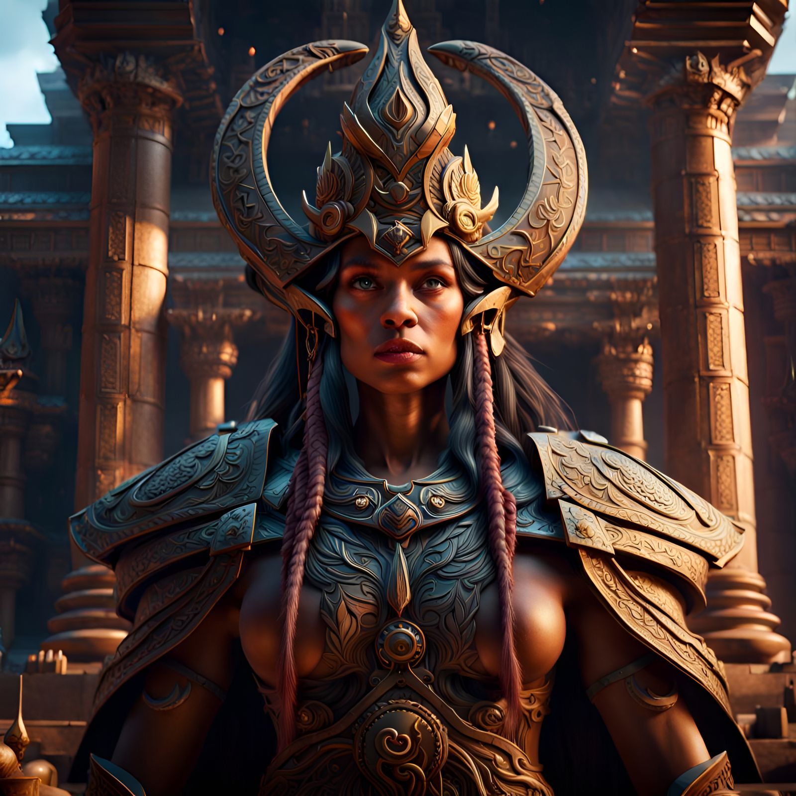 Temple Guardian: Detailed Matte Painting in Unreal Engine