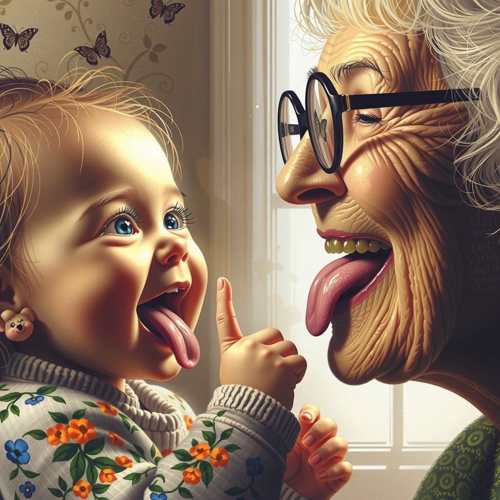 Joyful Moment of Two Best Friends