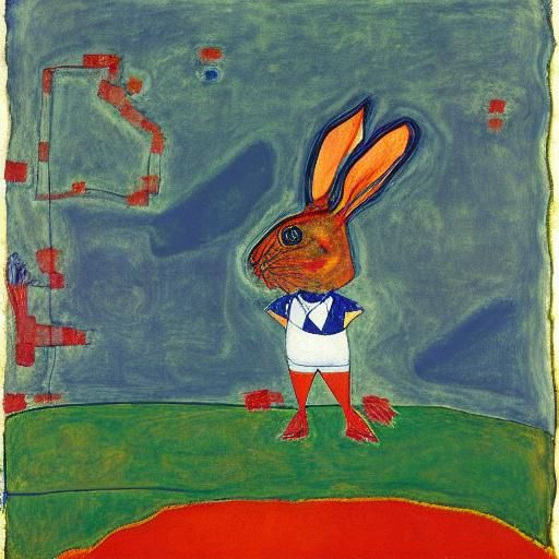 Rabbit with Alcohol, Expressionist Style