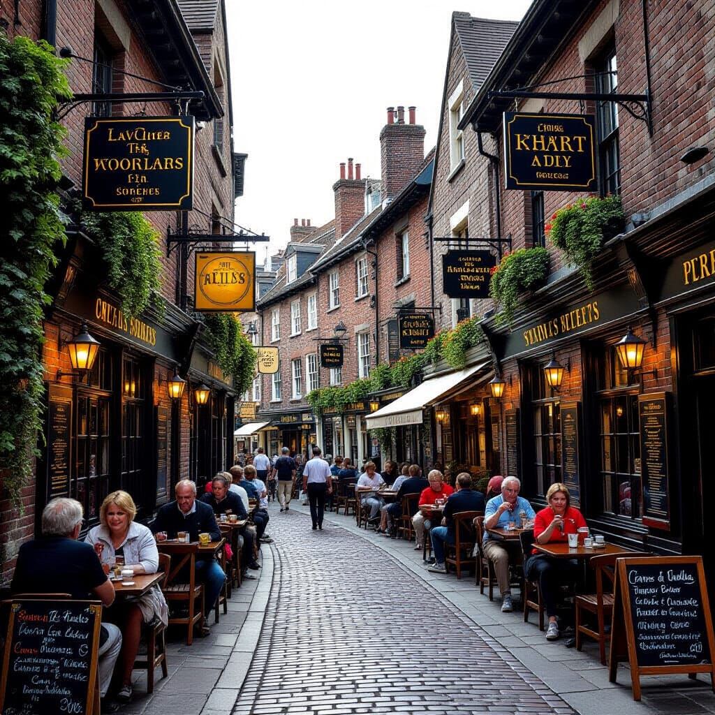 Taverns and Alleyways: A Detailed Illustration