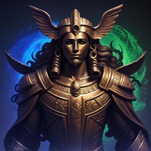 Greek Sphinx on Thebes Road: Colorful Matte Painting