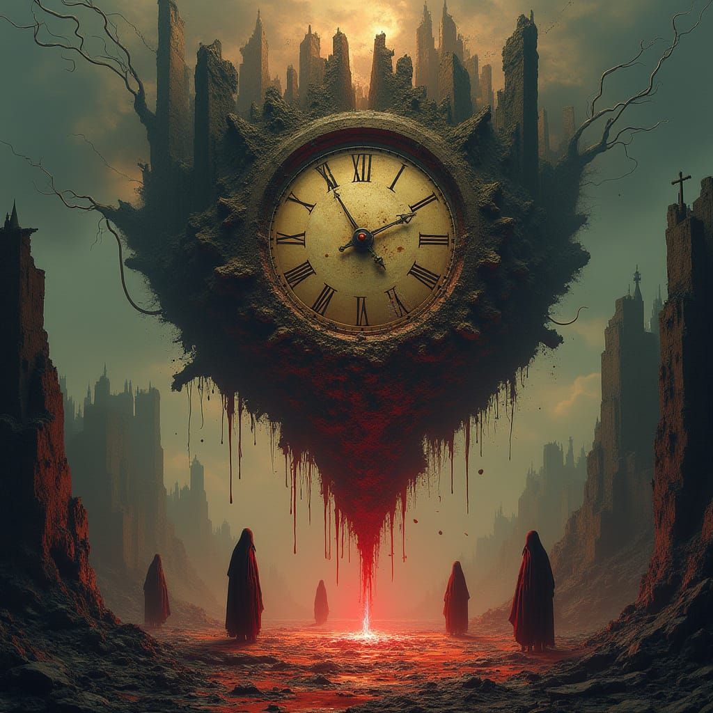 Apocalyptic Dreamscape: The Bleeding Hour in Gothic Style