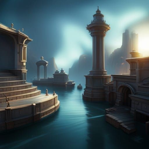 Abstract Heart in Dramatic 3D Rendering