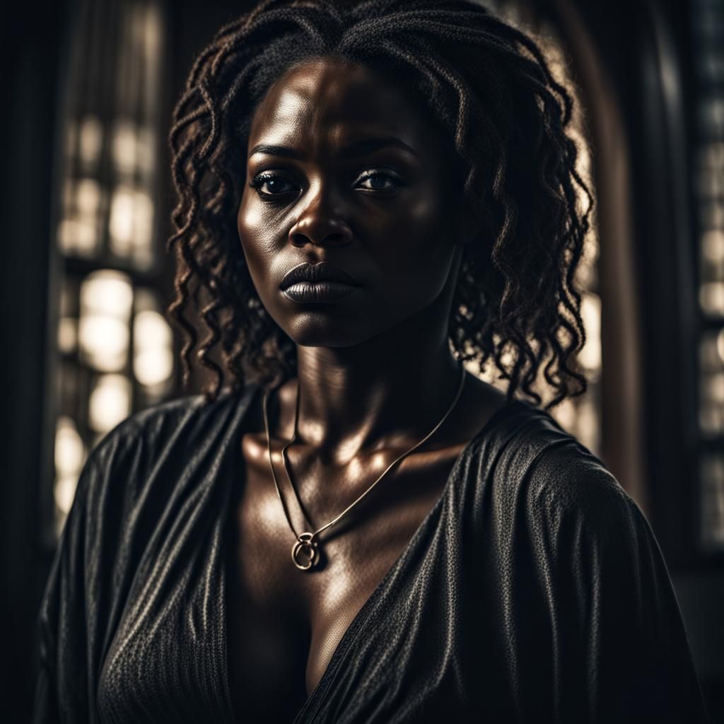 Dark Beauty: A Hyperrealistic Portrait of Evil