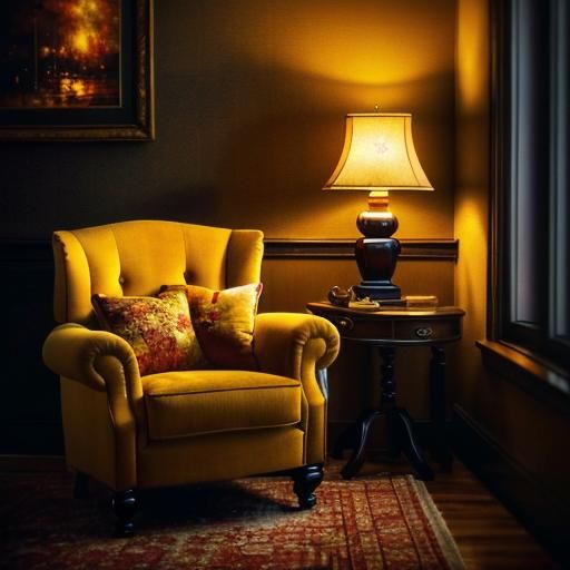 Cozy Oil Painting: Woman Sipping Hot Chocolate