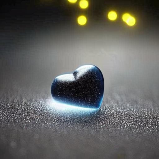 Blueberry Heart Fusion: Hyperrealistic Fantasy Art