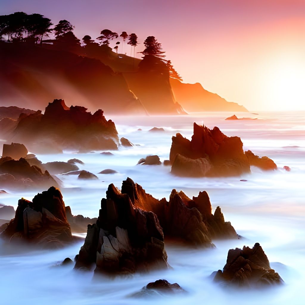 Big Sur Shoreline at Golden Hour in 8K