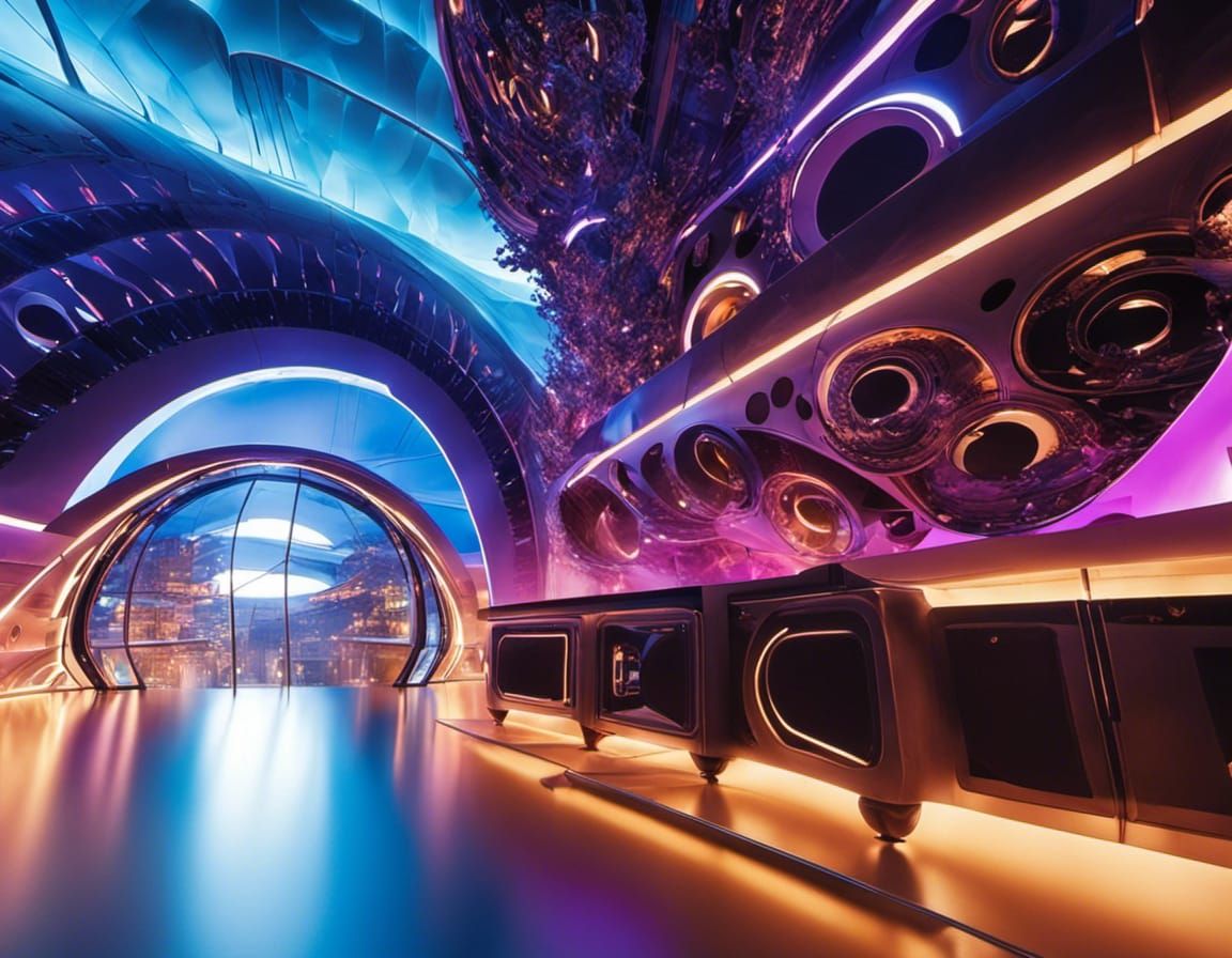 Retrofuturistic Floating Cities in Cosmic Explosion