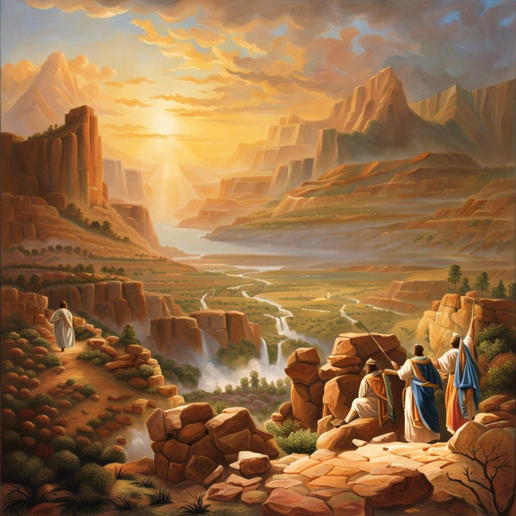 Painting of the Promised Land: A Hopeful Vista