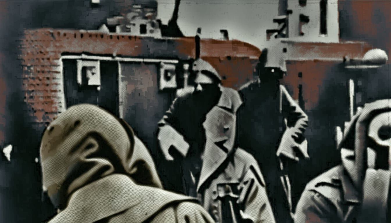 Post-Apocalyptic Cityscape in Beksiński Art Style