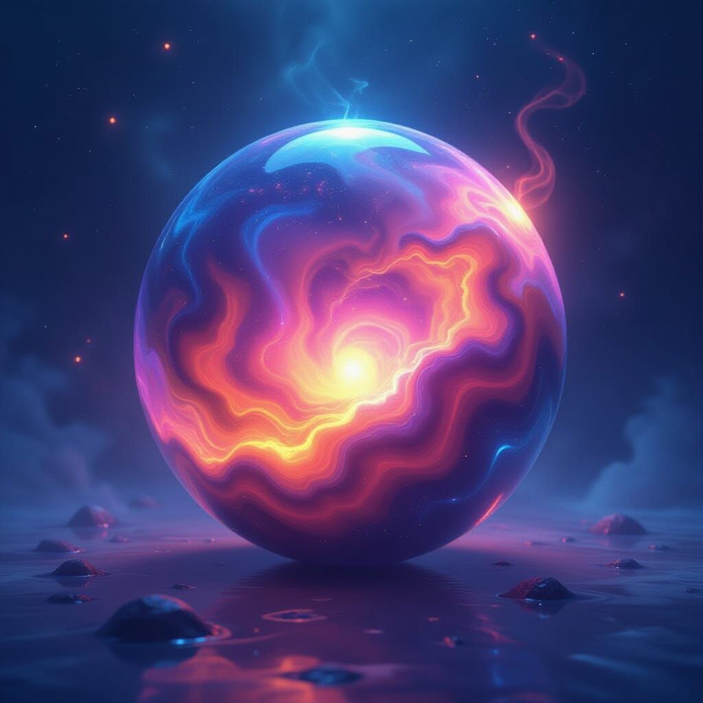 Ethereal Nebula Orb of Cosmic Energy