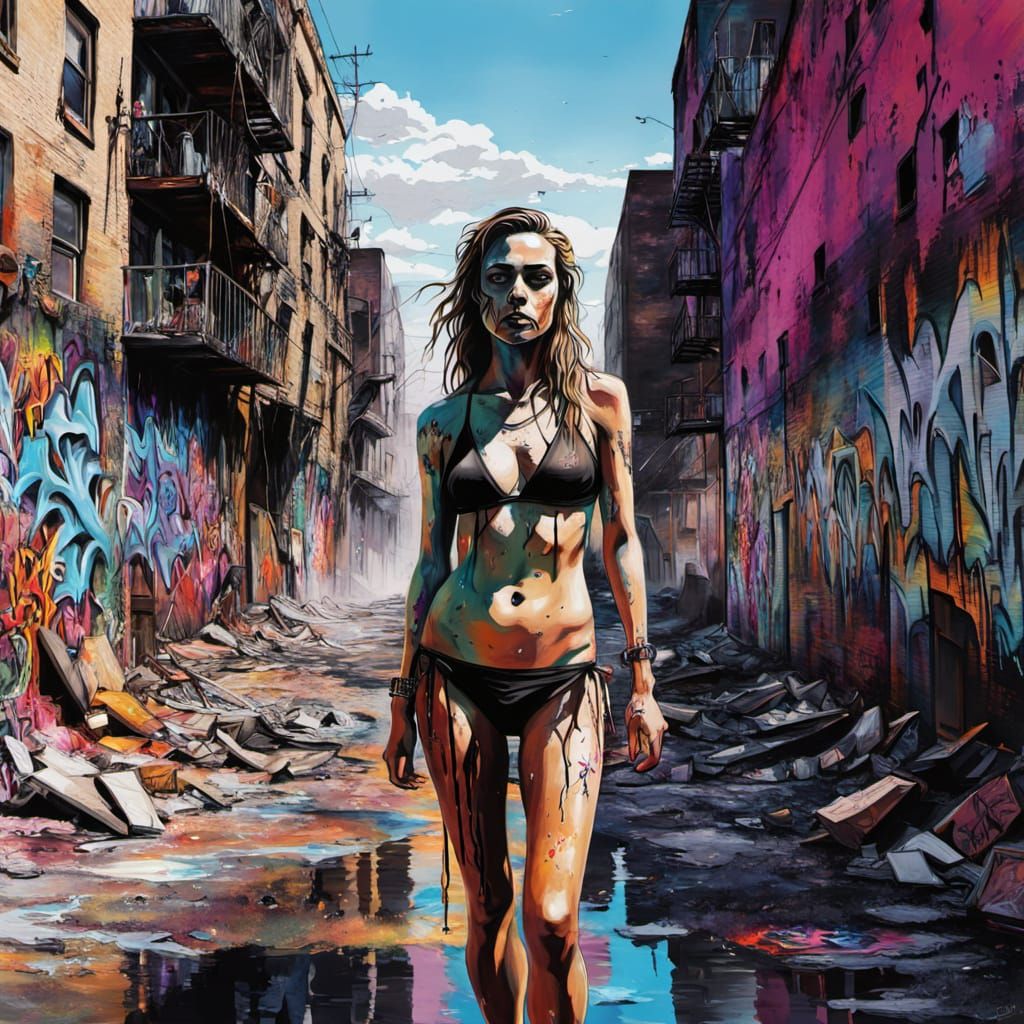 Surrealist Post-Apocalyptic Art Reimagines a Young Woman Ami...