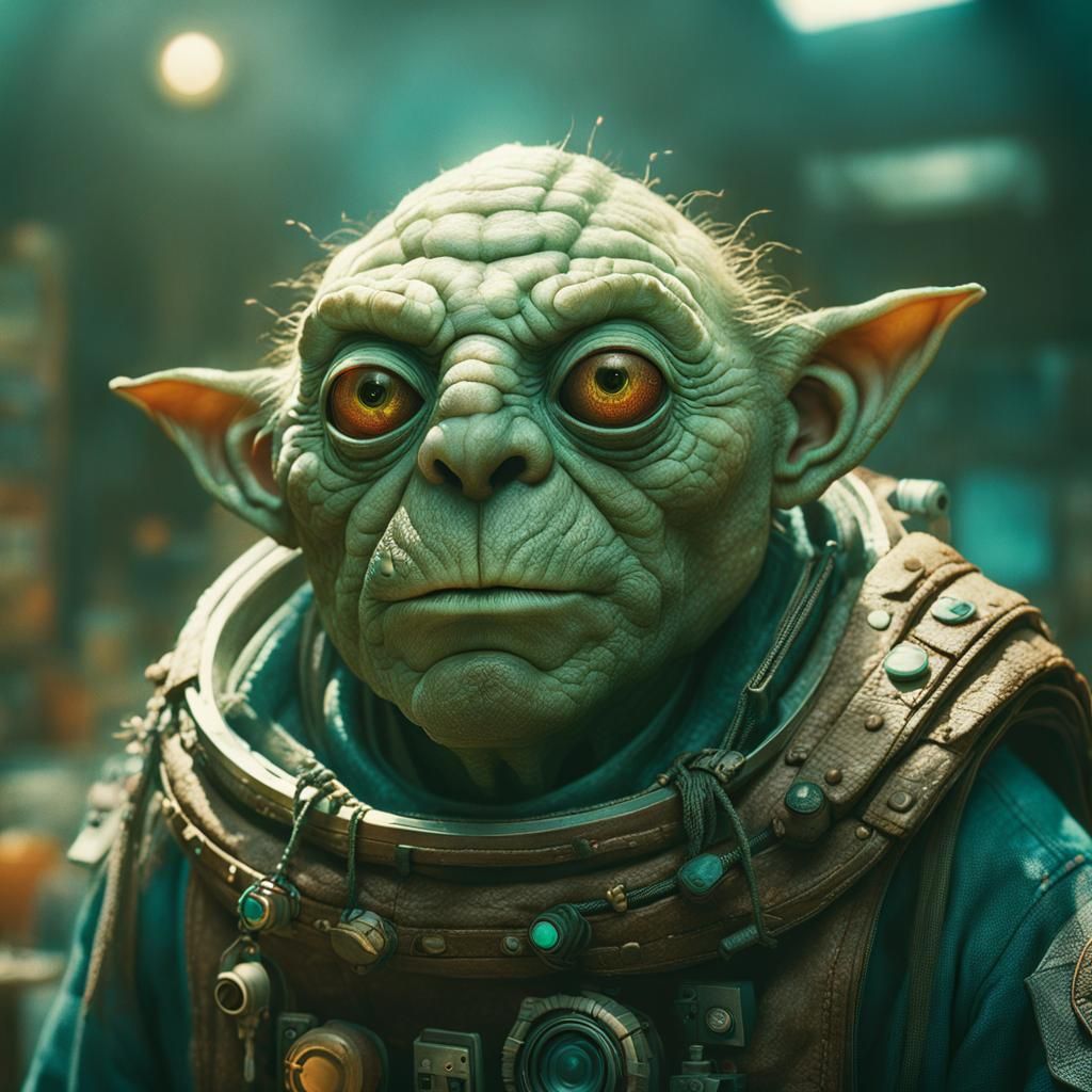 Detailed Portrait with Light Leaks in Warm Tones