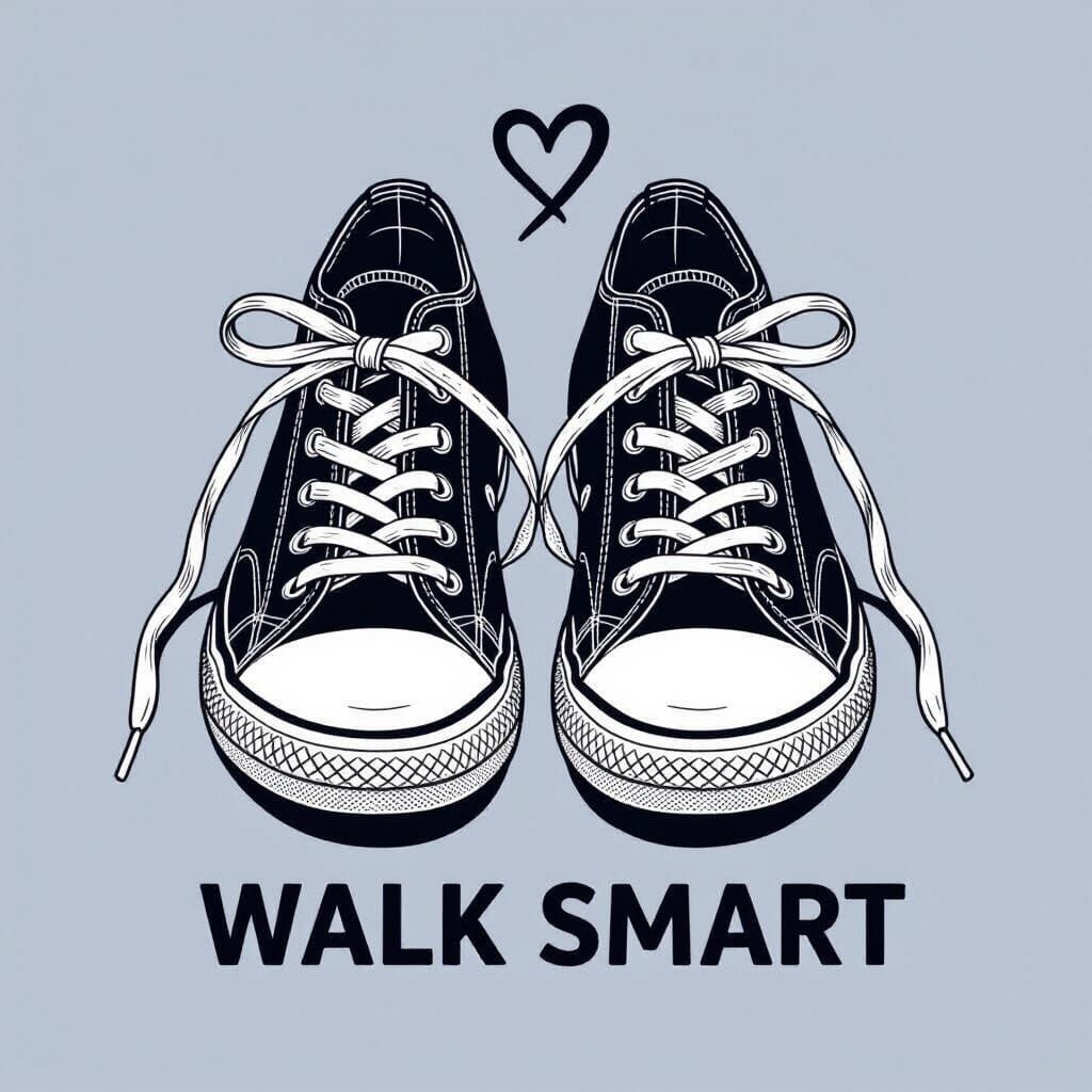 Minimalist Shoes Line Art T-Shirt Design