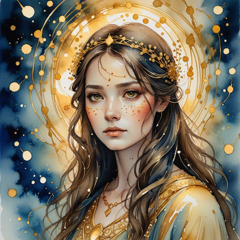 Etheric Soul Ascending in Peaceful Golden Light