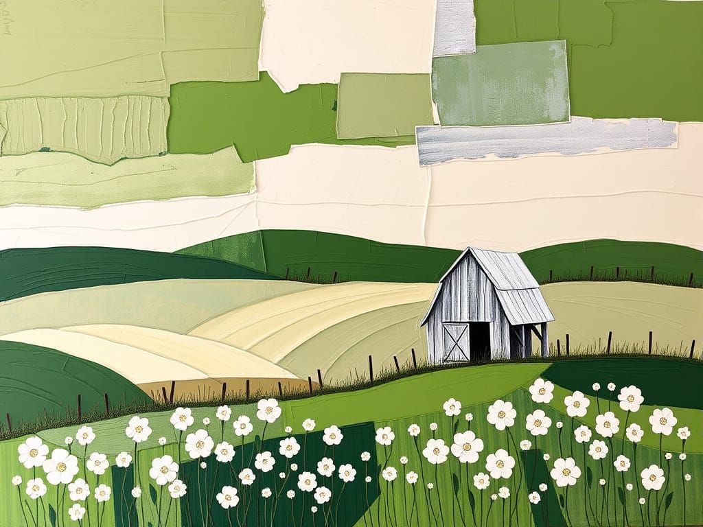 Mondrian-Inspired Fusion Landscapes